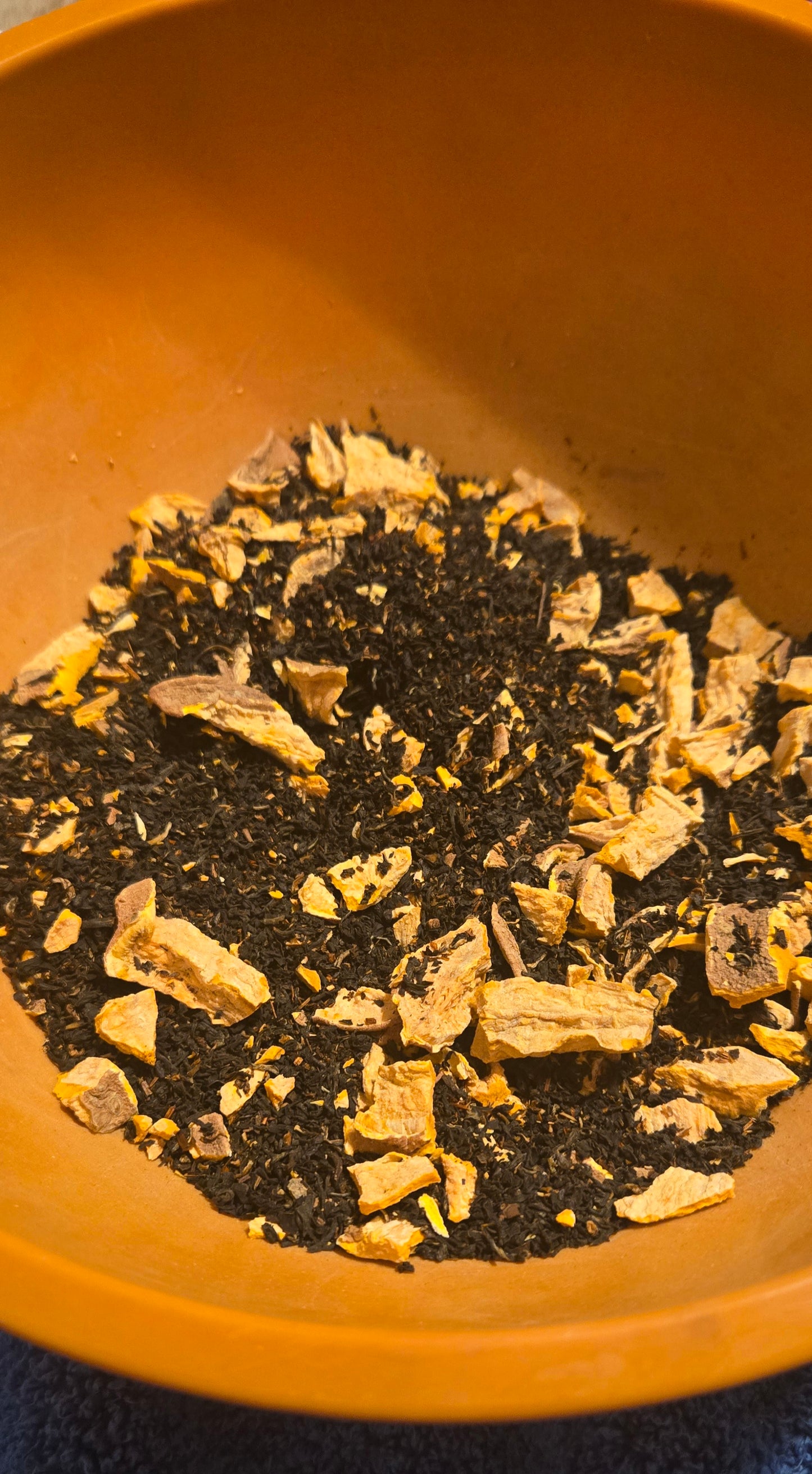Sweet potato souffle black tea