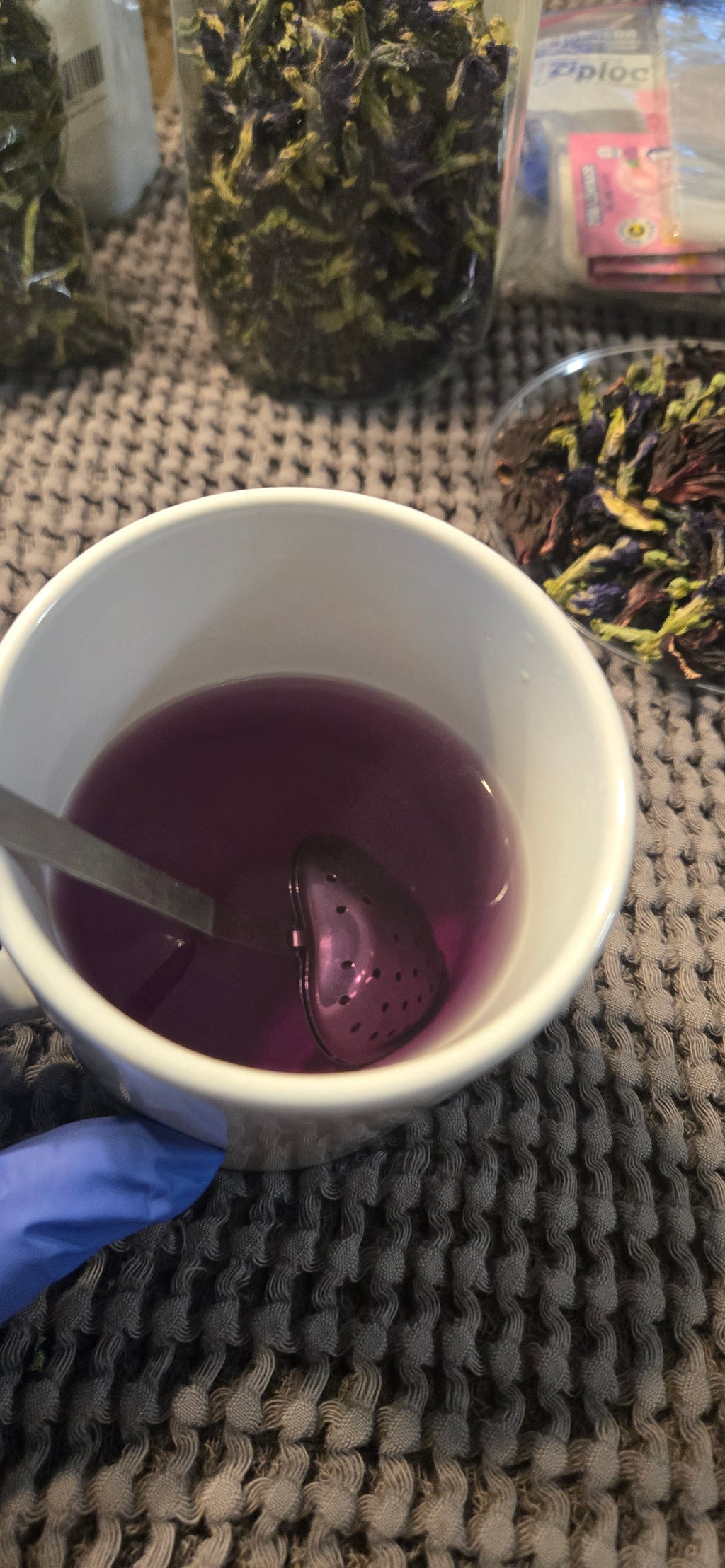 Blue hibiscus hype tea