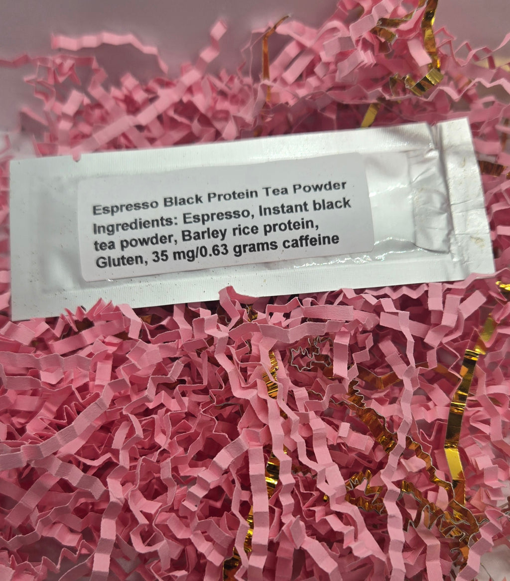 Espresso black protein tea powder