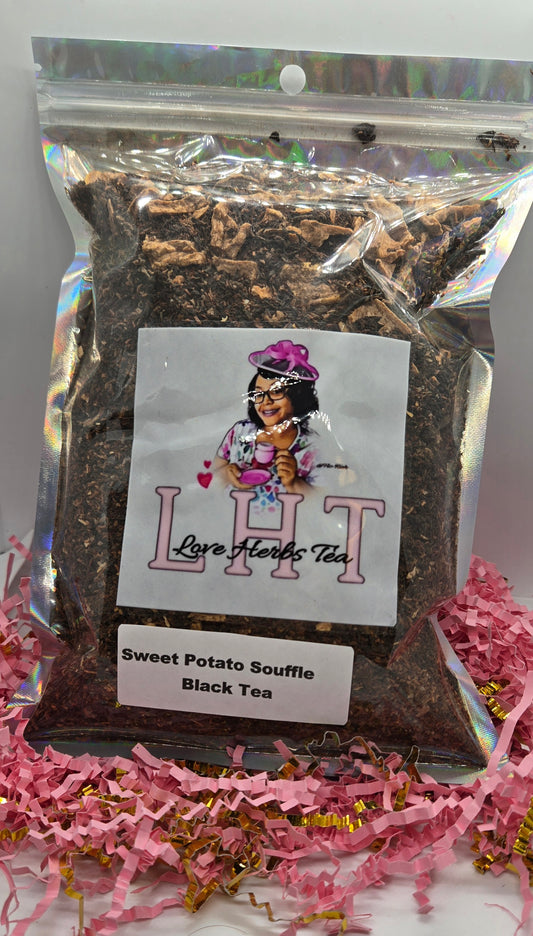 Sweet potato souffle black tea