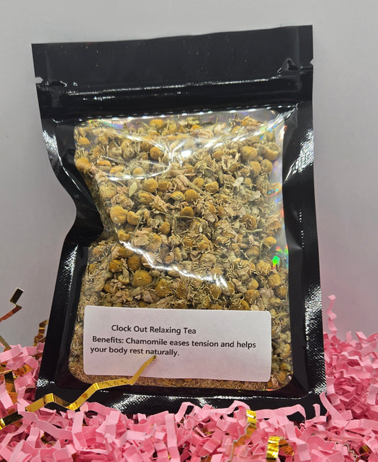 Clock out  relaxing tea