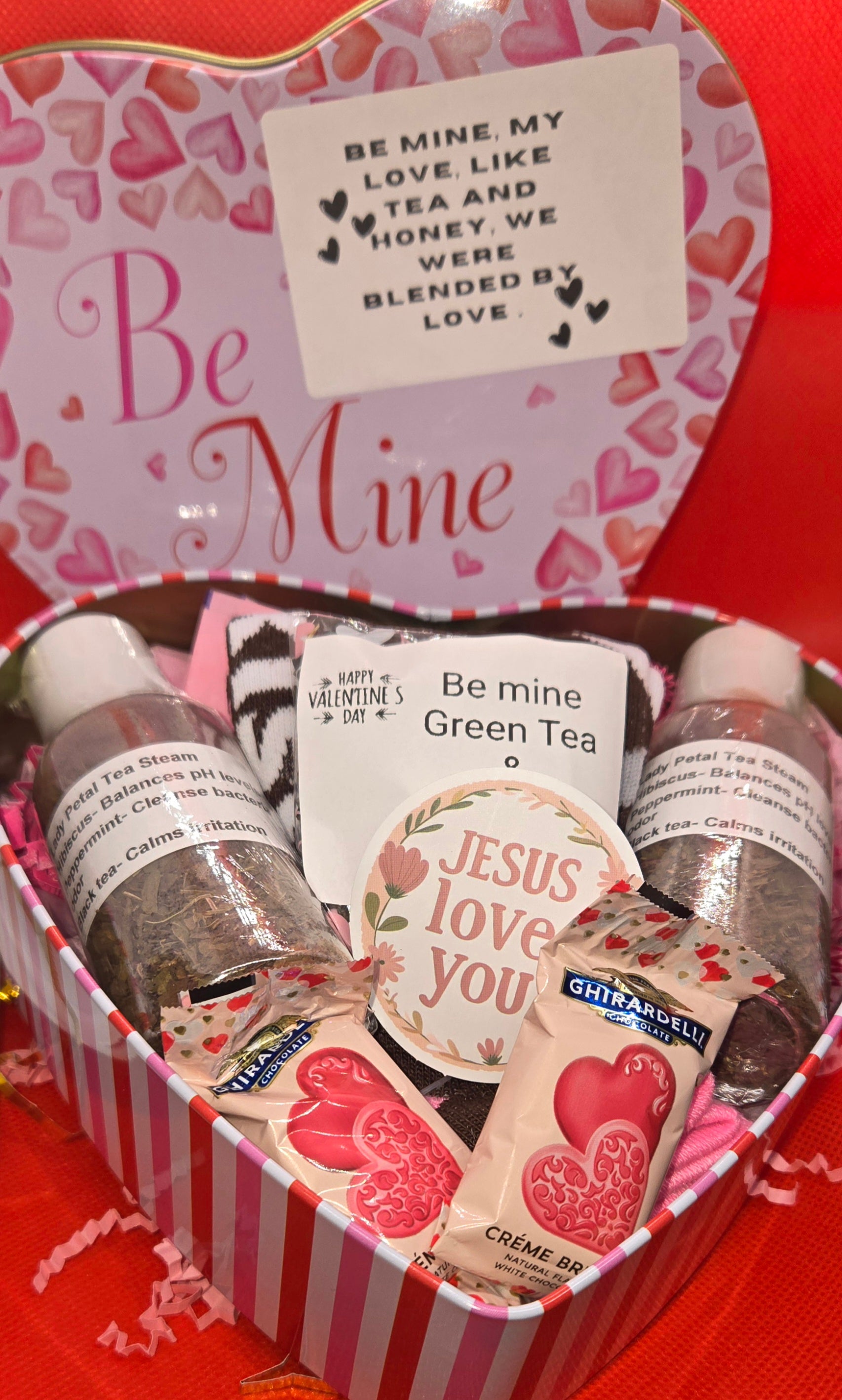 Be mine tea gifts for her