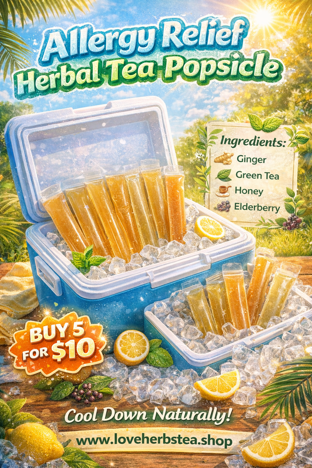 Allergy Relief Herbal Tea Popsicles